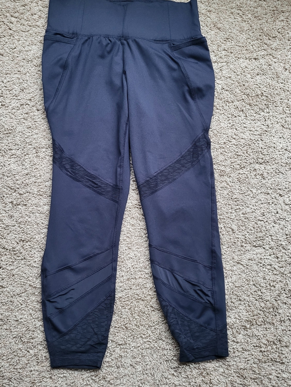 LIVI Athletic Leggings with Lace Mesh Detailing